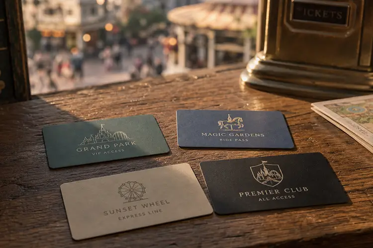 Parques temático - tarjeta
