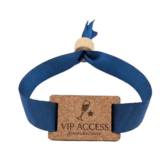 Pulsera de tela con tag personalizada